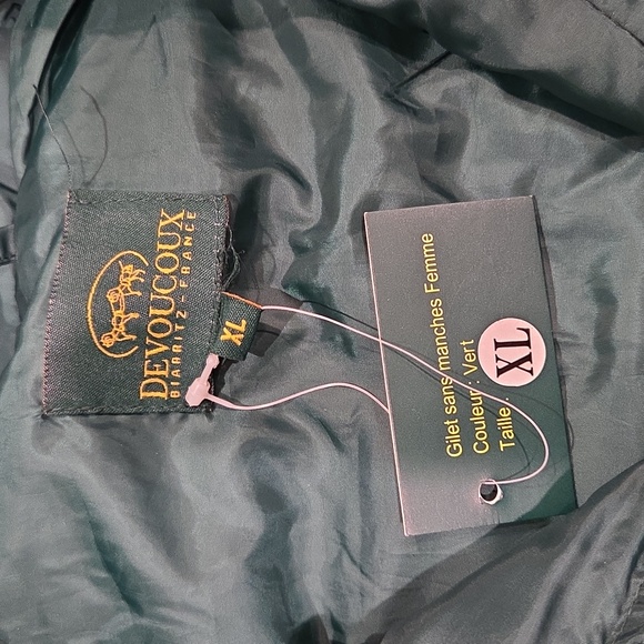 Devoucoux Green Puffer Vest Size XL NWT - Picture 7 of 11